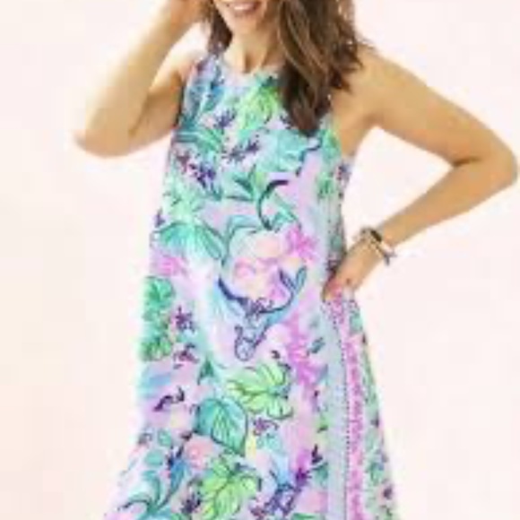Lilly Pulitzer Mermaid Jackie Silk Shift Dress Size Small NWT - Picture 3 of 3